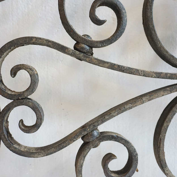 French Beaux Arts Wrought Iron Architectural Grille Panel