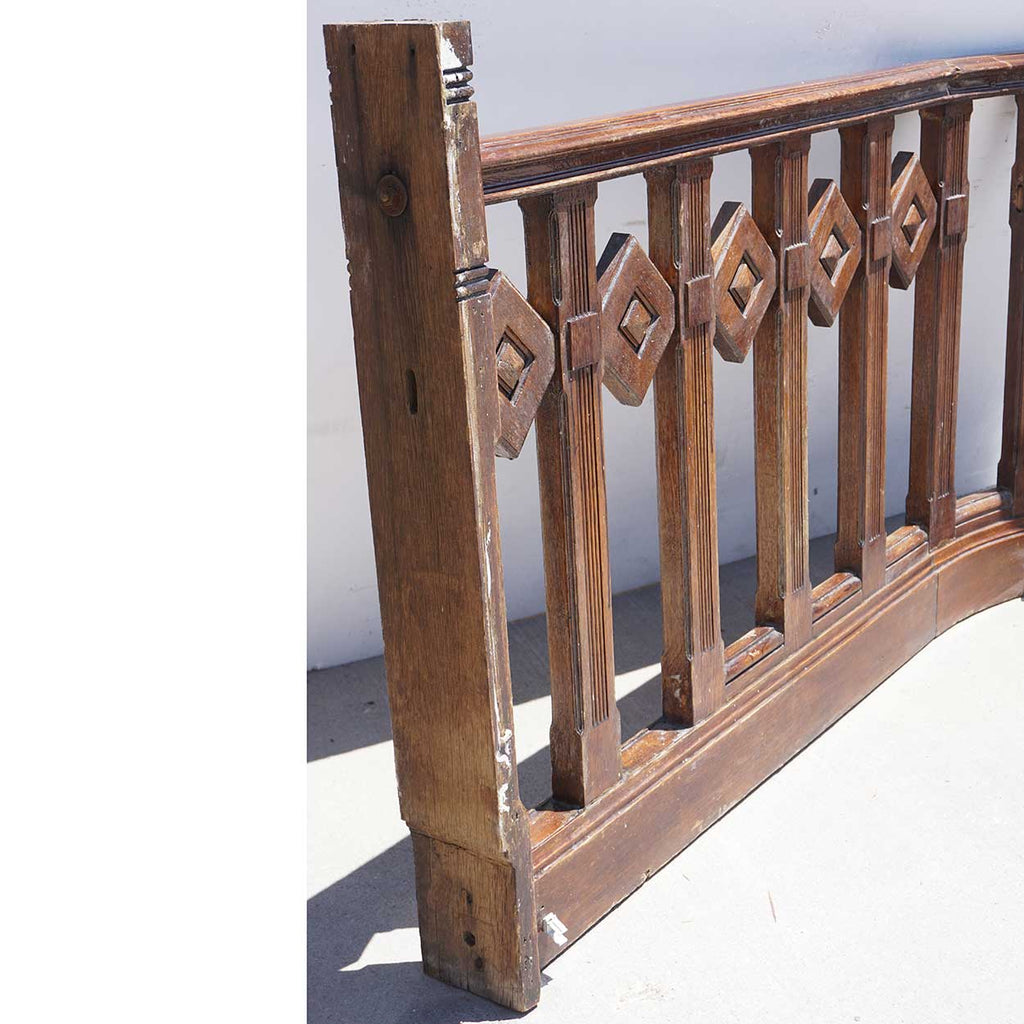 Serpent Railing American Victorian Oak Serpentine Balcony Railing