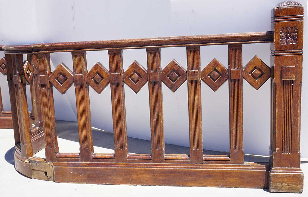 Serpent Railing American Victorian Oak Serpentine Balcony Railing