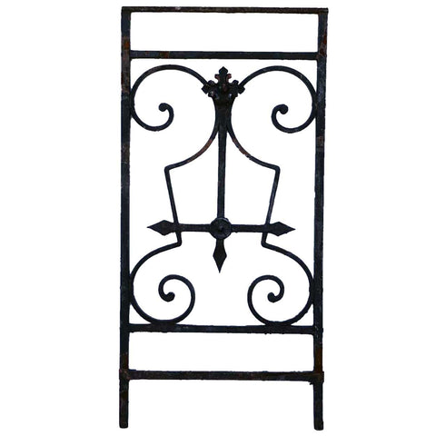 French Beaux-Arts Painted Wrought Iron Panel