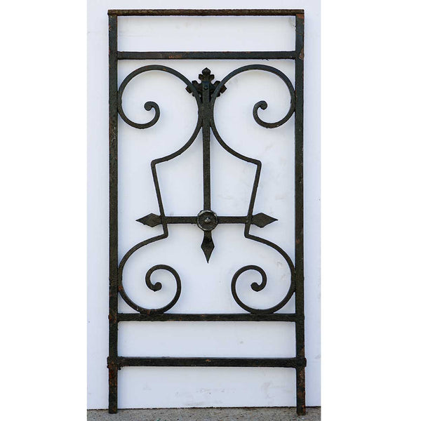French Beaux-Arts Painted Wrought Iron Panel