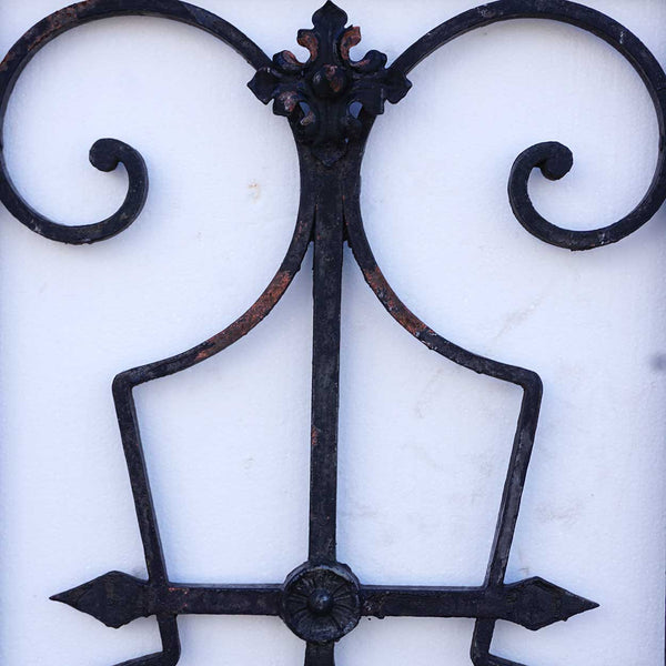 French Beaux-Arts Painted Wrought Iron Panel