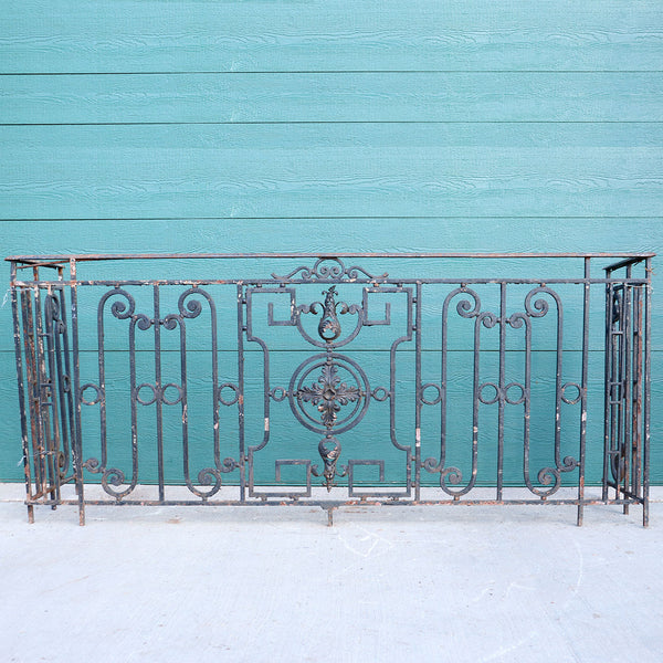 French Louis XVI Revival Painted Wrought Iron Balcony