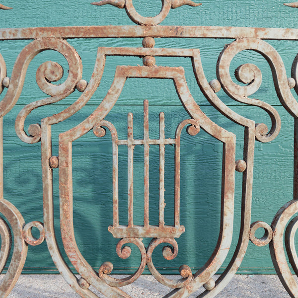 French Beaux Arts Wrought Iron Bowfront Balcony