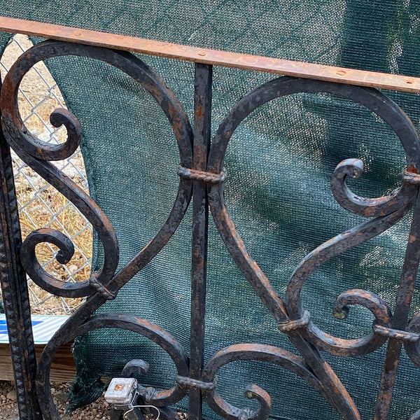 French Louis XV Style Heavy Wrought Iron and Zinc Balcony