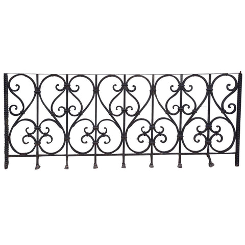 French Louis XV Style Heavy Wrought Iron and Zinc Balcony