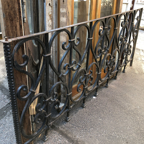 French Louis XV Style Heavy Wrought Iron and Zinc Balcony