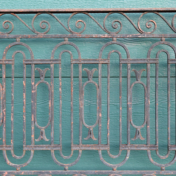 Large French Beaux Arts Wrought Iron Balcony