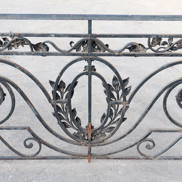 Large French Beaux Arts Wrought Iron Balcony