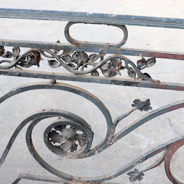 Large French Beaux Arts Wrought Iron Balcony