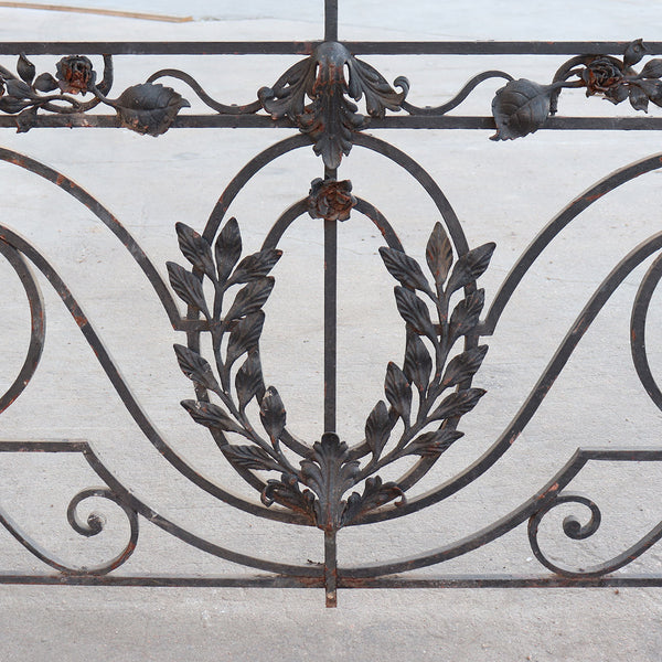 Large French Beaux Arts Wrought Iron Balcony