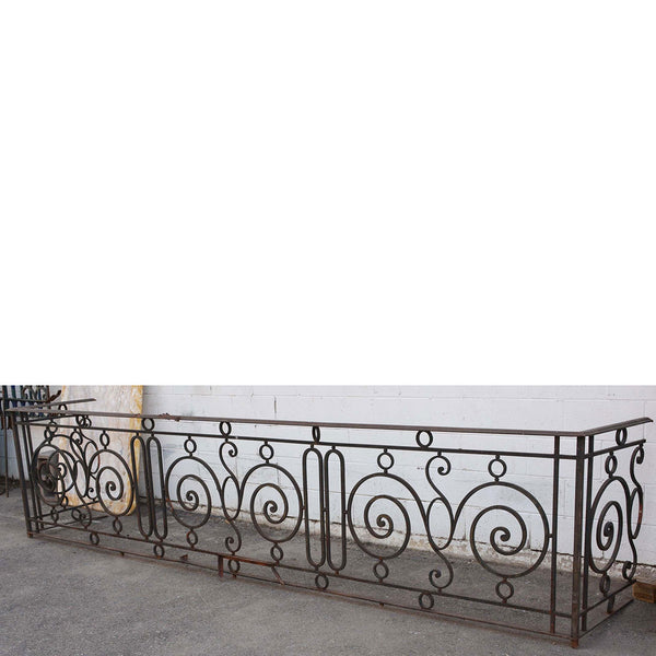 Large French Beaux Arts Wrought Iron Balcony