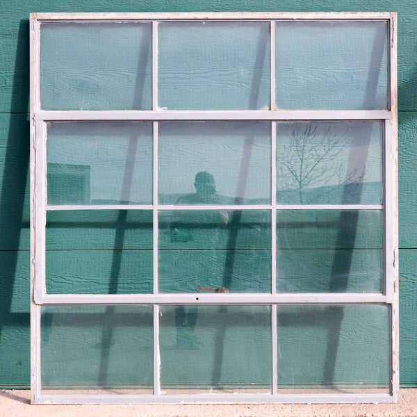 Vintage American Industrial Painted Steel Casement Warehouse Window