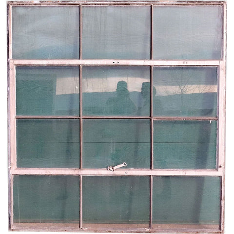 Vintage American Industrial Painted Steel Casement Warehouse Window