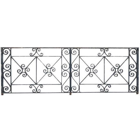 American Beaux Arts Acacia Hotel Wrought Iron Balcony Front Railing