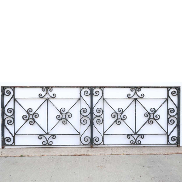 American Beaux Arts Acacia Hotel Wrought Iron Balcony Front Railing