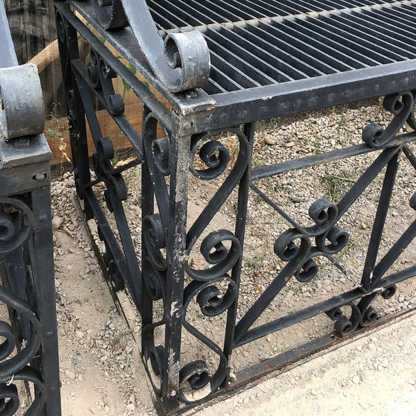 Complete American Beaux Arts Acacia Hotel Wrought Iron Balcony