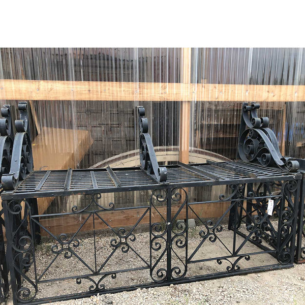 Complete American Beaux Arts Acacia Hotel Wrought Iron Balcony
