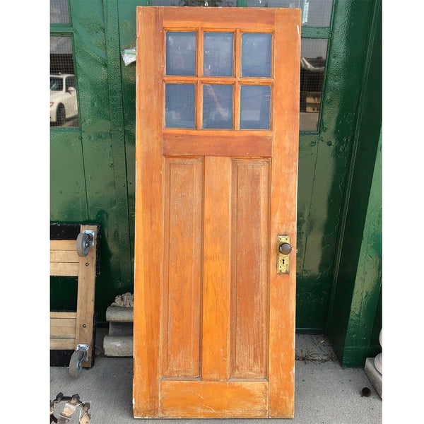 American Bungalow / Craftsman Pine and Six-Panel Glass Single Door