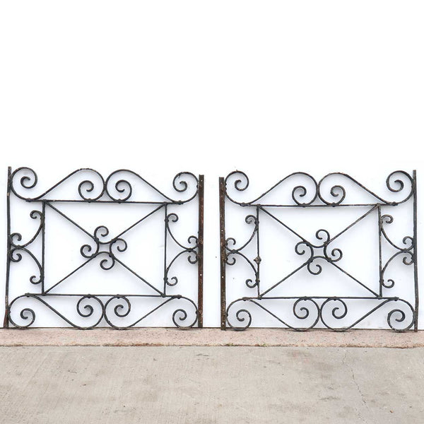 Pair of American Beaux Arts Acacia Hotel Wrought Iron Architectural Panels