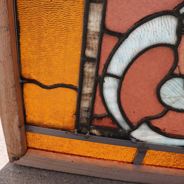 American Denver Stained, Beveled, Jeweled and Leaded Glass Window