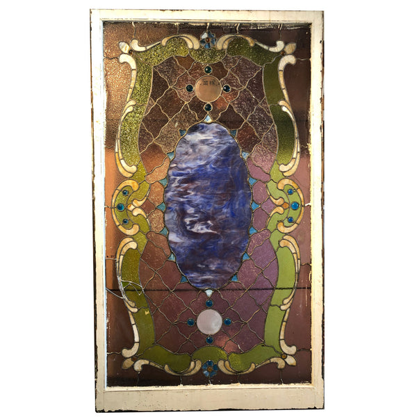 American Colorado Stained, Leaded and Jewelled Glass Window