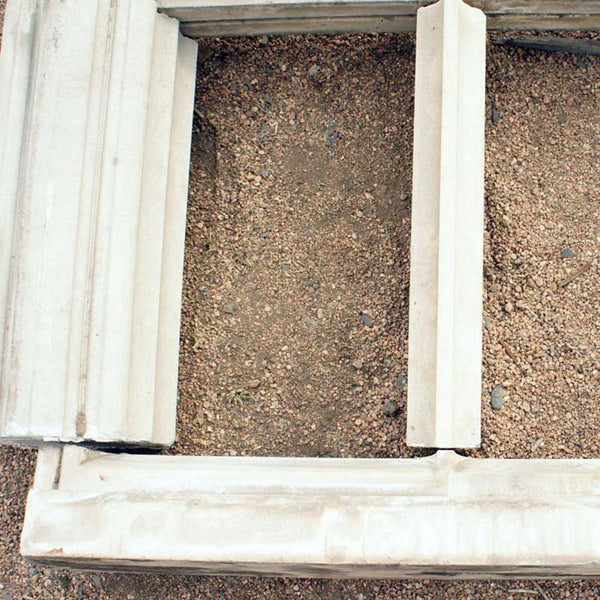 English Jacobean Style Stained Glass and Limestone Three-Part Bay Window and Sills