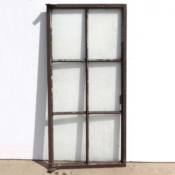 Vintage American Industrial Steel Six-Pane Casement Window