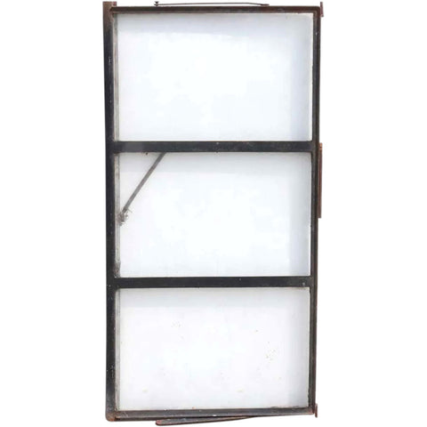 Vintage American Industrial Steel Three-Pane Casement Window