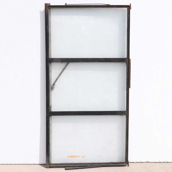 Vintage American Industrial Steel Three-Pane Casement Window