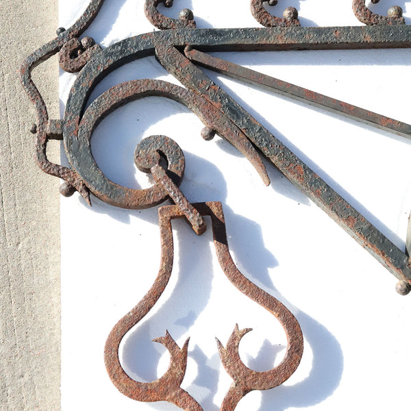 French Forged and Wrought Iron Locksmith Key and Bracket Building Sign