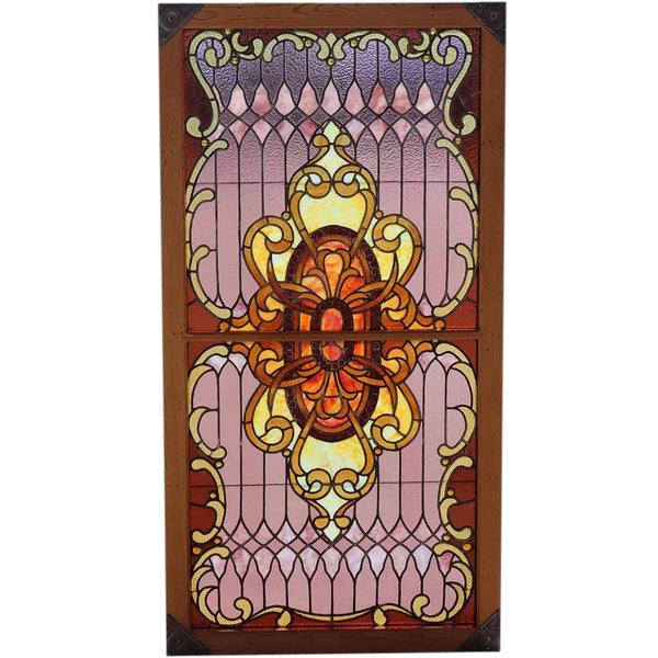 American Leaded, Stained and Jewelled Glass Architectural Window