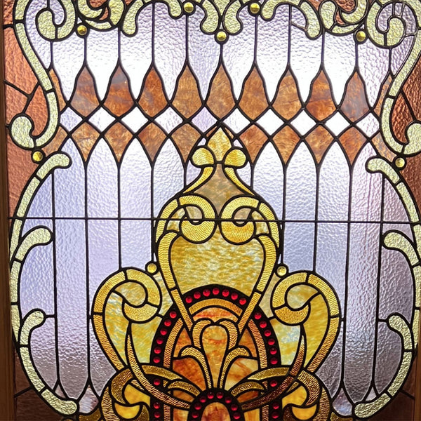 American Leaded, Stained and Jewelled Glass Architectural Window