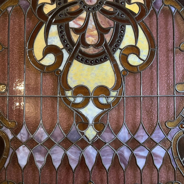 American Leaded, Stained and Jewelled Glass Architectural Window