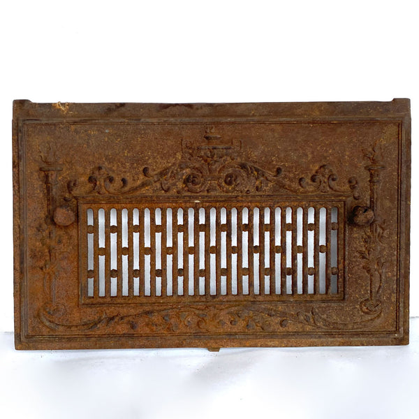 American Dawson Brothers Cast Iron Fireplace Front and Summer Cover