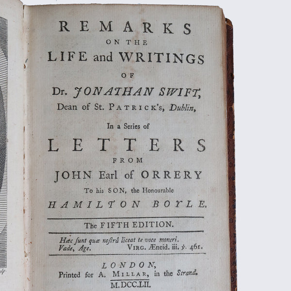 Leather Book: Remarks on the Life and Writings of Dr. Jonathan Swift by John Boyle
