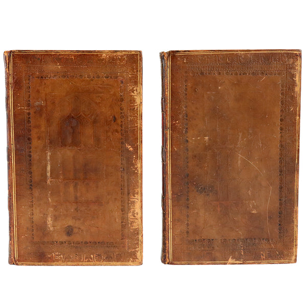 Two Volume Leather Books: Hudibras, A Poem by Samuel Butler
