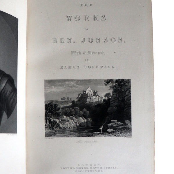 Leather Book: The Works of Ben Jonson, With a Memoir by Barry Cornwall