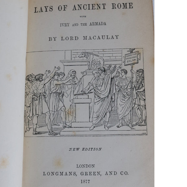 Leather Book: Lays of Ancient Rome with Ivry and the Armada by Lord Macaulay