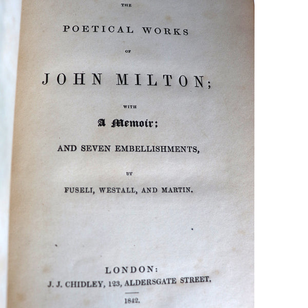 Leather Book: The Poetical Works of John Milton