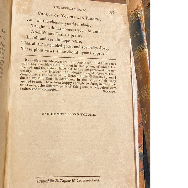 Set of Four Books: Poetical Translation of the Works of Horace by Philip Francis