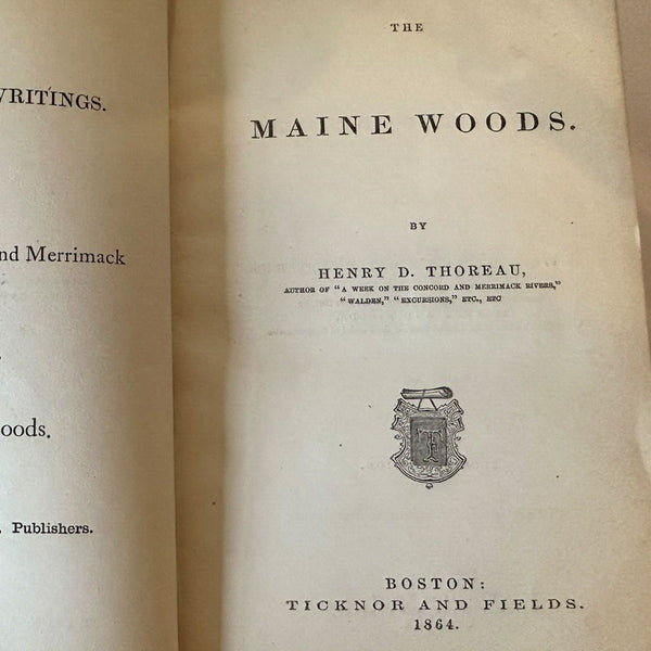 Leather Book: The Maine Woods by Henry D. Thoreau