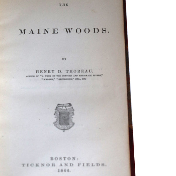Leather Book: The Maine Woods by Henry D. Thoreau