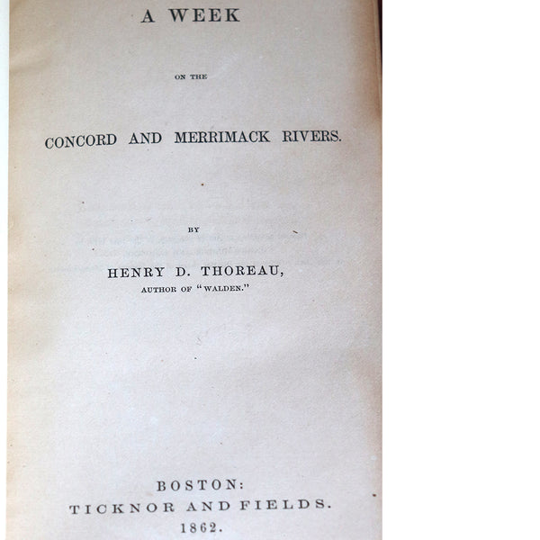 Leather Book: A Week on the Concord and Merrimack Rivers by Henry D. Thoreau