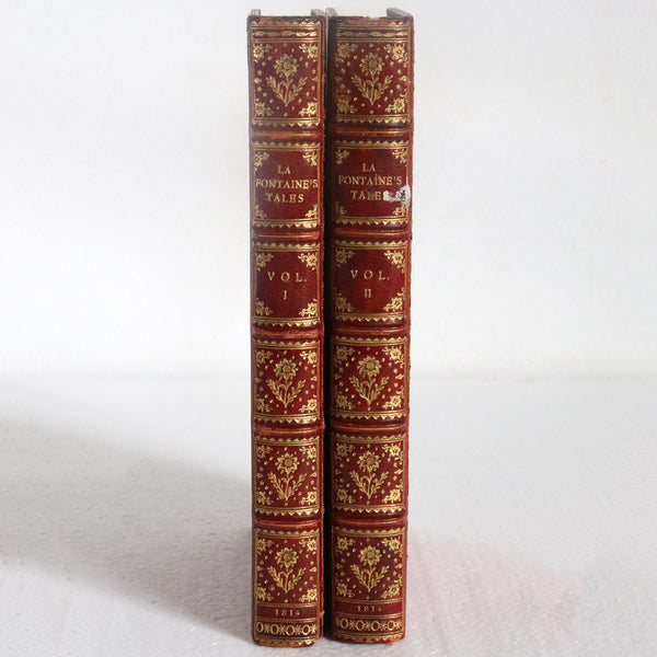 Set of Two Riviere & Son Leather Books: La Fontaine's Tales by Jean de La Fontaine