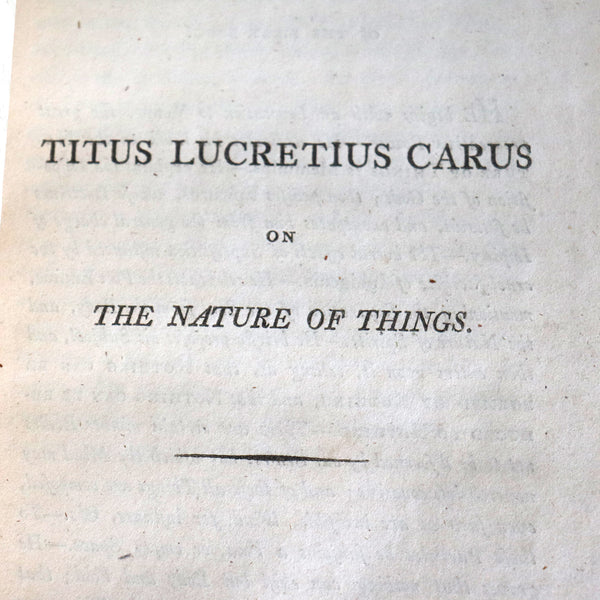 Leather Book: On the Nature of Things by Titus Lucretius Carus