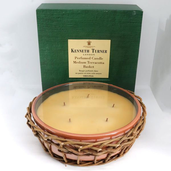 English Kenneth Turner Perfumed Medium Terracotta Basket Five-Wick Candle