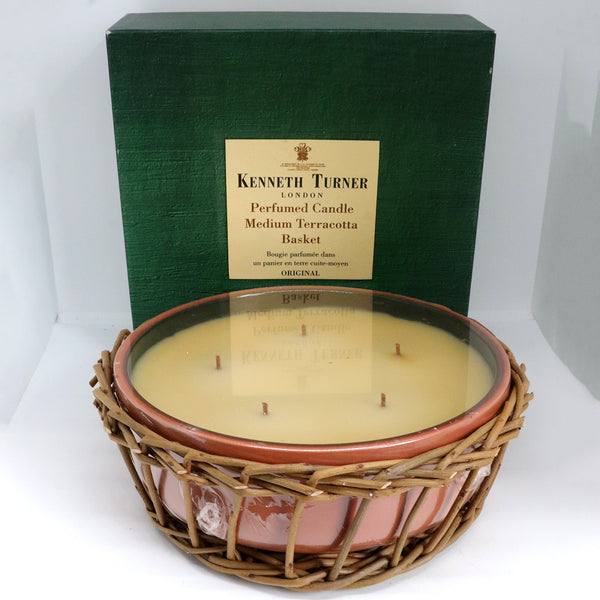 English Kenneth Turner Perfumed Medium Terracotta Basket Five-Wick Candle