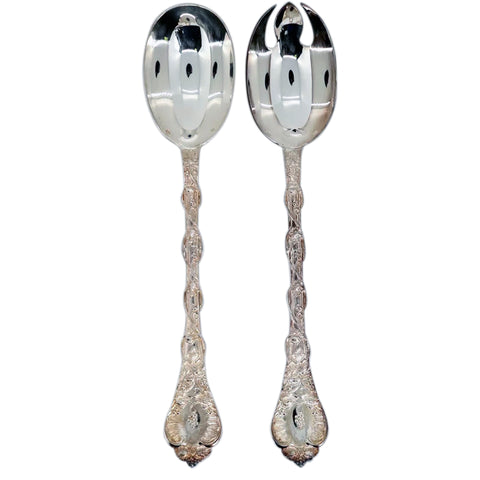 French Odiot Demidoff .950 Sterling Silver Two-Piece Salad Server