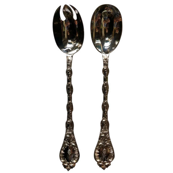 French Odiot Demidoff .950 Sterling Silver Two-Piece Salad Server